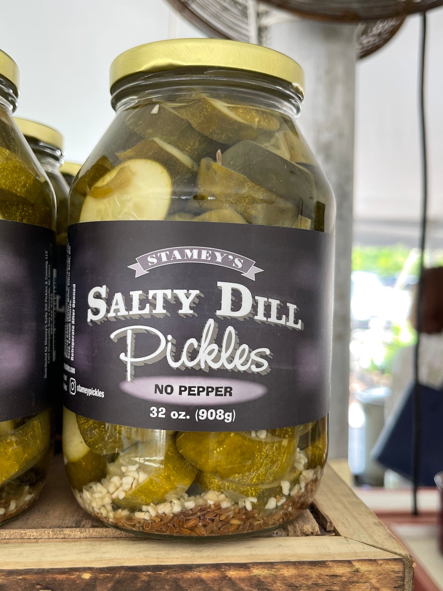 Stamey's Salty Dill Pickles- No pepper - 32 oz