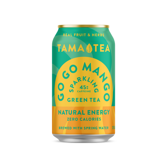 Sparkling Green Tea - Tama Tea GoGo Mango 12 oz - LOCAL