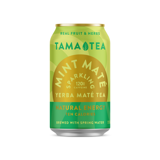 Sparkling Yerba Mate Tea - Tama Tea Mint Maté 12 oz - LOCAL