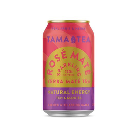 Sparkling Yerba Mate Tea - Tama Tea Rosé Maté 12 oz - LOCAL