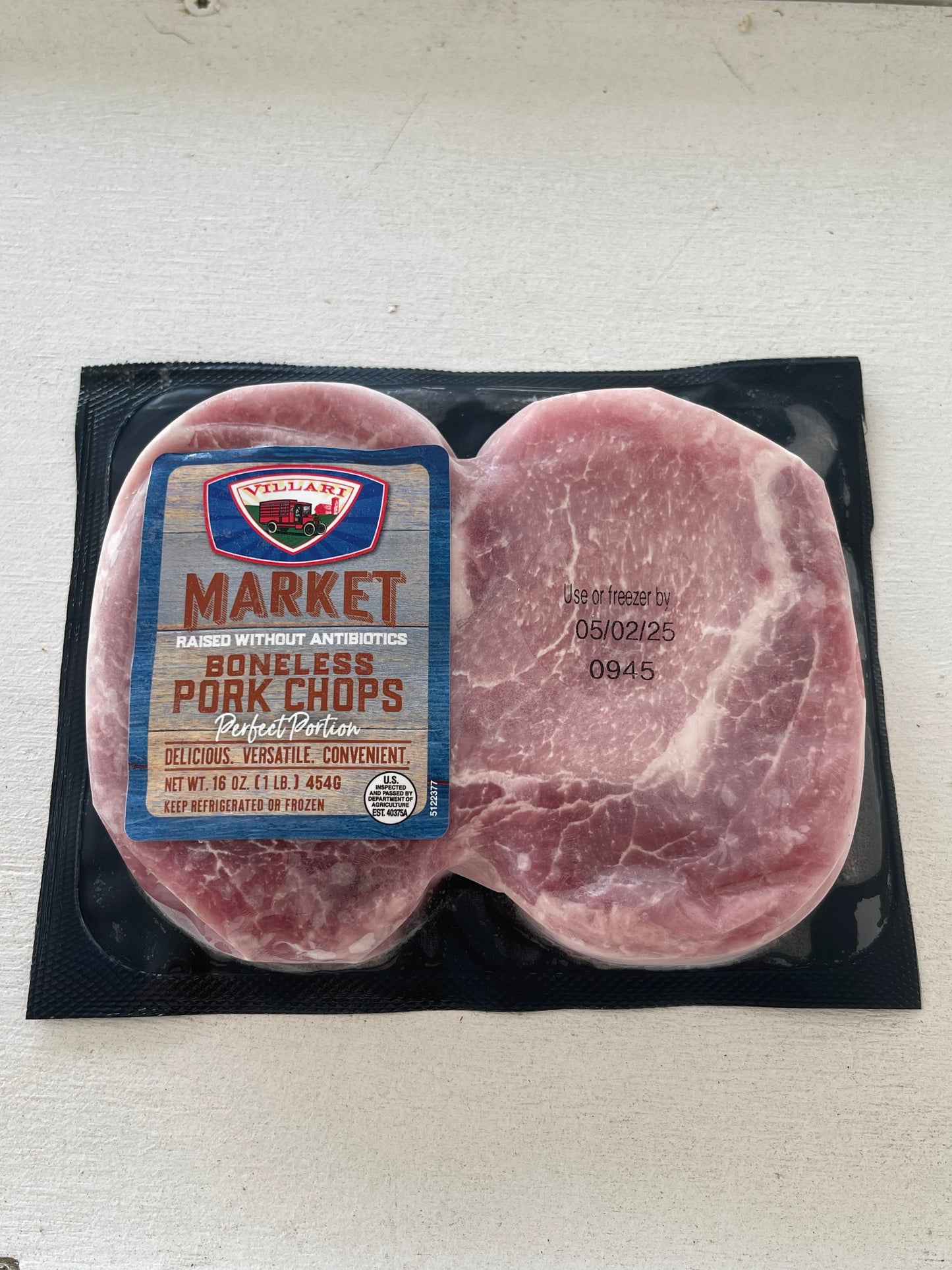 Pork - Pork Chops 2 pack (Boneless)  14-18 oz LOCAL