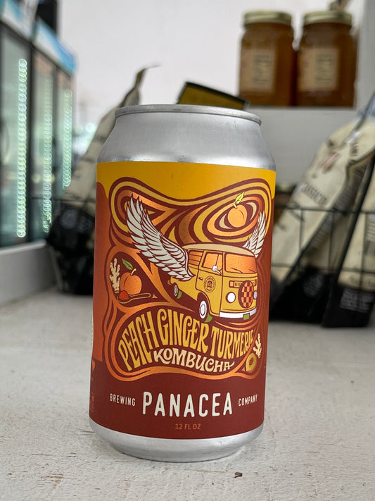 Kombucha - Peach Ginger Turmeric 12 oz - LOCAL