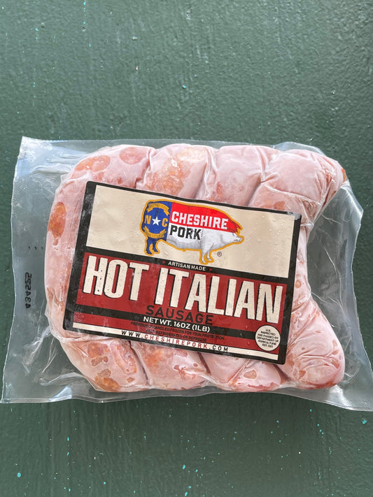 Hot Italian sausage - Cheshire pork - 16 oz
