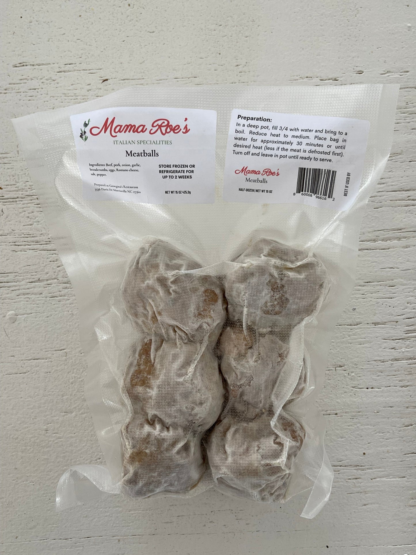 Mama Roe's Meatballs - 15 oz - LOCAL